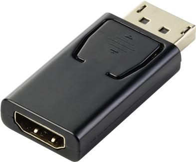 RenkForce RF-5506962 DisplayPort / HDMI Adapter [1x DisplayPort Connector-1x HDMI Socket] Contatti plug-in dorato in nero (RF-5