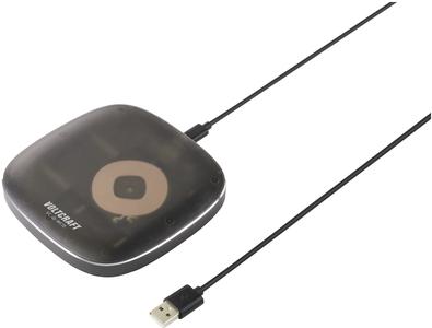 Voltcraft Induzione Caricatore 1670 MA VC-QI-WC15 VC-13791415 Output Carico di induzione Standard Black Silver (VC-11791415)