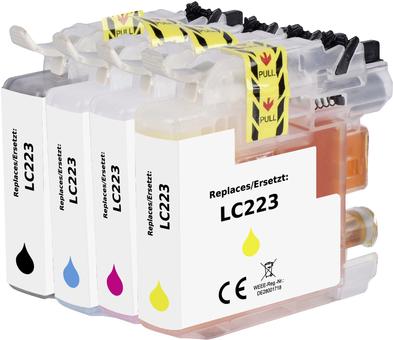 Renkforce Ink Combini Pack ha sostituito il Brother LC-223 (LC223ValbPDR) Nero compatibile, CIAN, Magenta, Gelb RF-5655920 (RF-