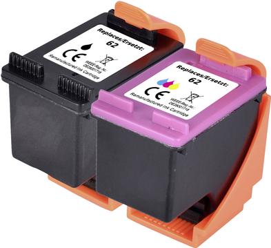 Il pacchetto combo inchiostro Renkforce sostituisce HP 62 (N9J71AE) Pacchetto combinato compatibile nero, ciano, magenta, giall