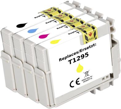 Renkforce Ink Comb Pack sostituisce EPSON T1295 (C13T129540) Black compatibile, CIAN, Magenta, GelB RF-I-T1291-4BKCMY4PK RF-571