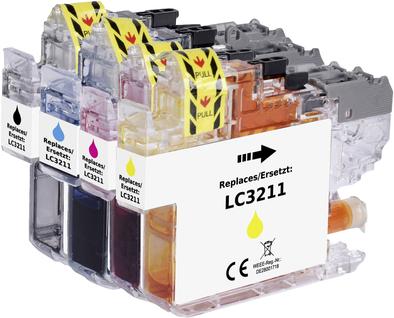 Renkforce Ink Combini Pack ha sostituito il Brother LC-3211 (LC3211Valdr) Nero compatibile, Ciano, Magenta, Gelb RF-I-B-LC3211B
