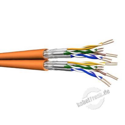 Cavo di installazione duplex Draka UC900 HS23, Cat 7, S/FTP, PiMF, LSZH, arancione, 500 m