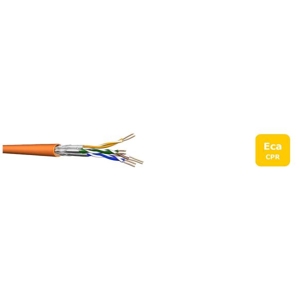 Cavo di installazione Draka UC900 HS23, Cat 7, S/FTP, PiMF, arancione, anello da 50 m