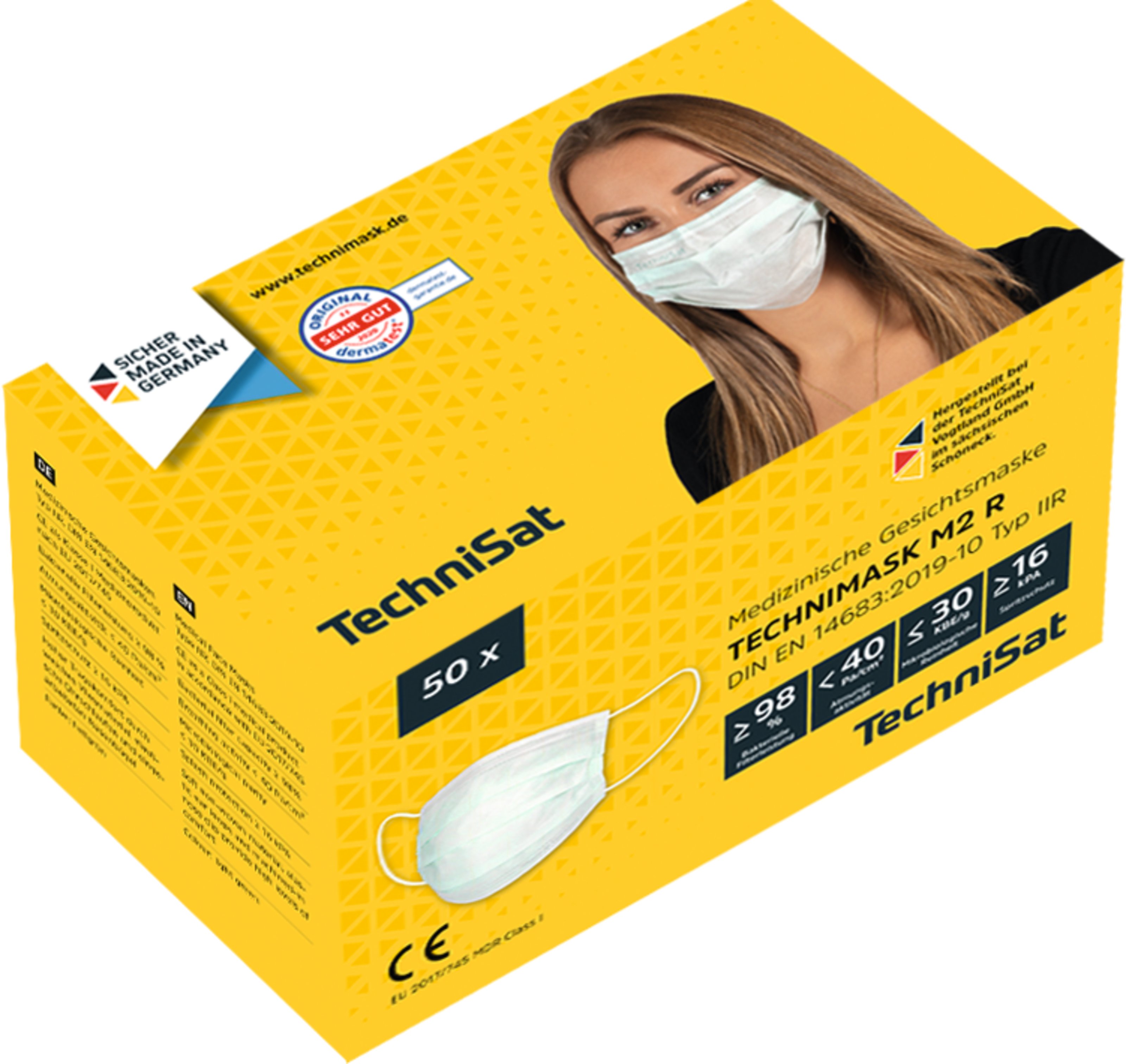 Maschere TECHNIMASK M2 R protezione bocca e naso contenuto 50 pezzi