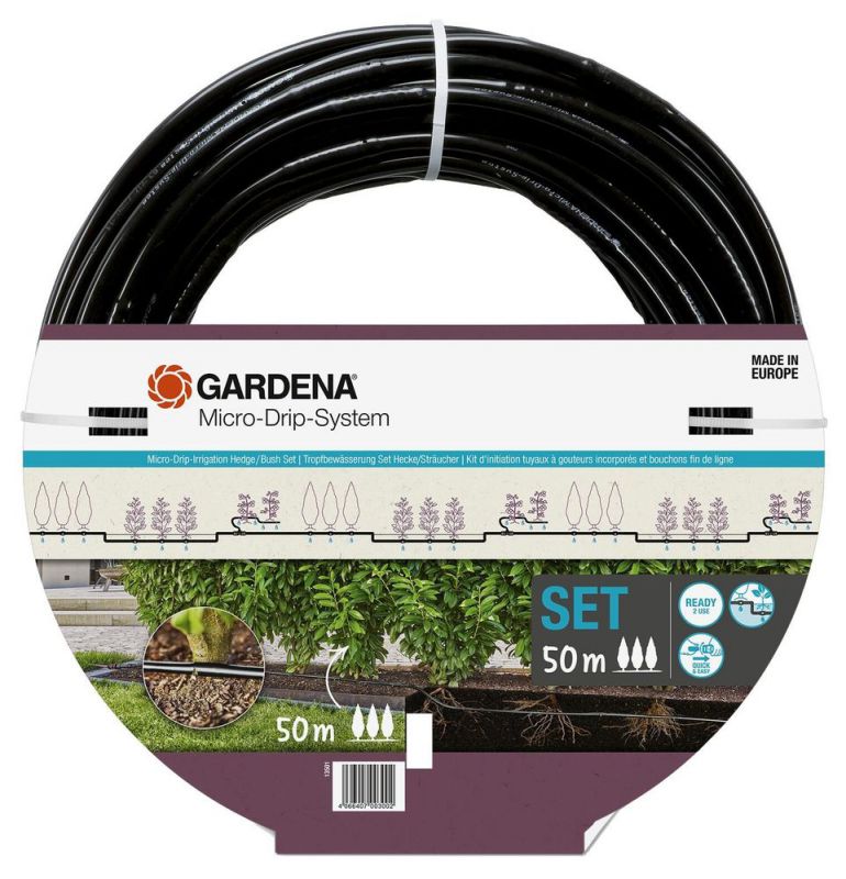 GARDENA 13501-20.000.00 Set Micro-Drip-System Arbusti/Siepi 50 m