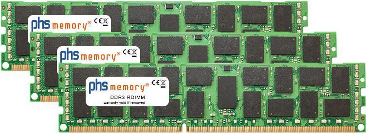 Phs-Memory 96GB (3x32GB) Kit RAM Memoria compatibile con Fujitsu D2619 DDR3 RDIMM 1333MHz PC3-10600R (SP463944)
