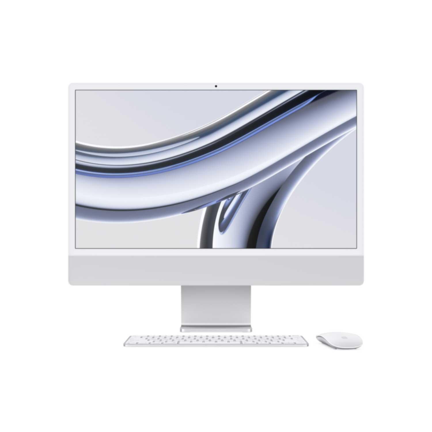 Apple iMac 24 "Silver/M3-8C-CPU 10C-GPU/24 GB/512GB SSD/NK-ID-GERMAN/MM2/1GB Ethernet