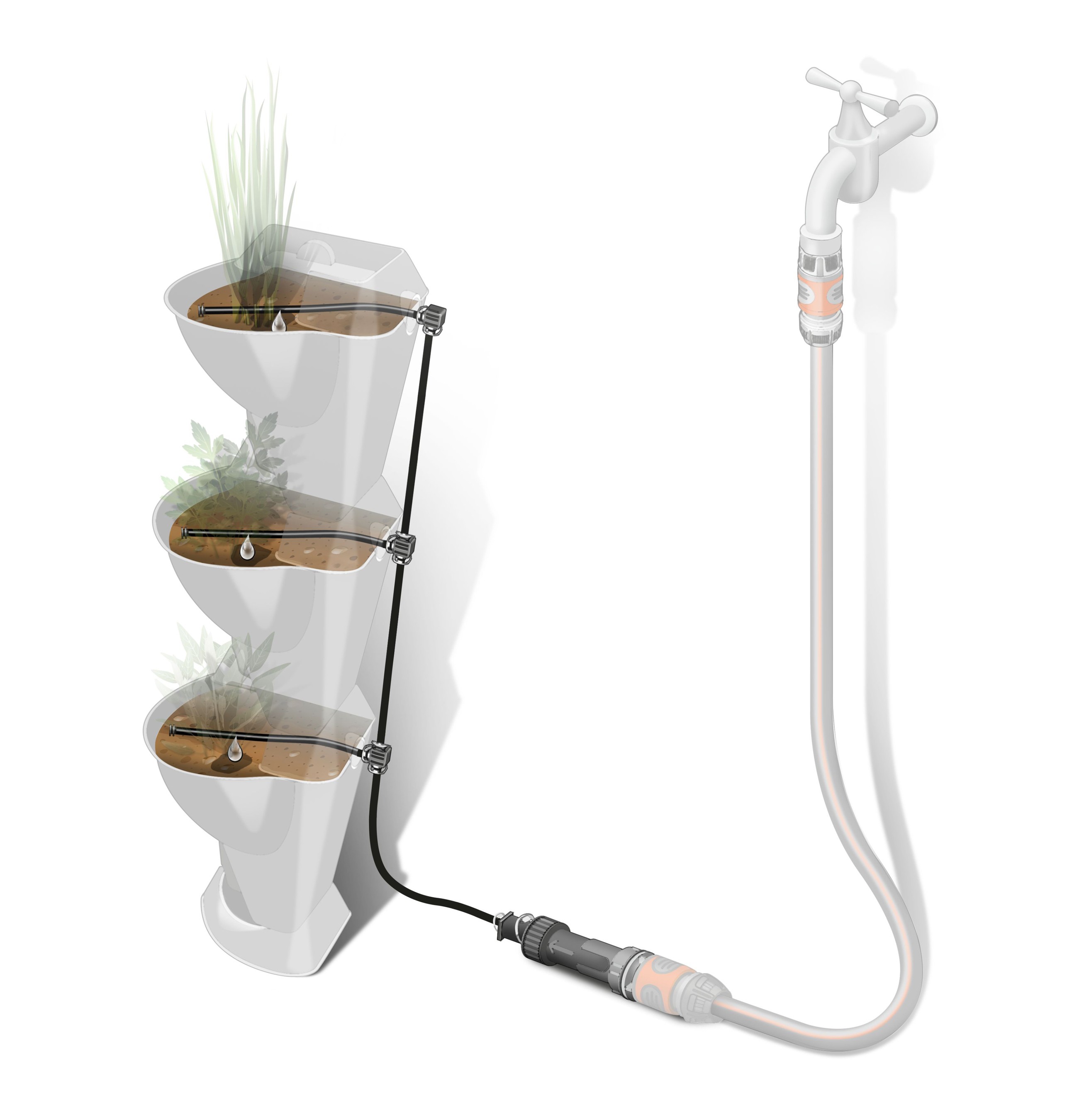 Gardena NatureUp! Set irrigazione rubinetto ad angolo