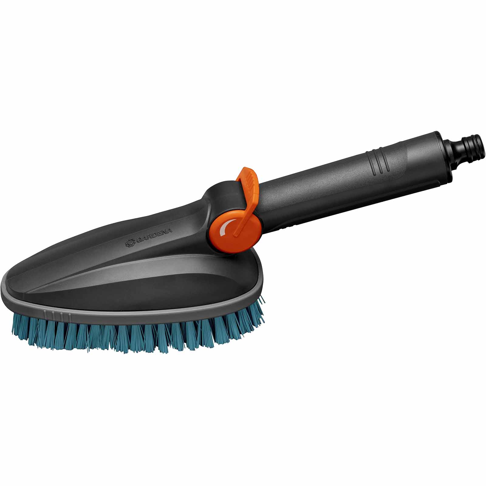 Spazzola manuale Cleansystem M con striscia in plastica morbida dura, grigio turchese, a tutto tondo