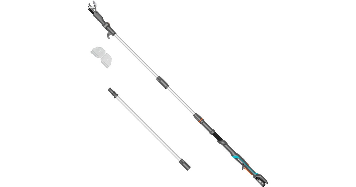Forbici da potatura telescopiche a batteria HighCut 360 18V P4A 18V grigio scuro turchese