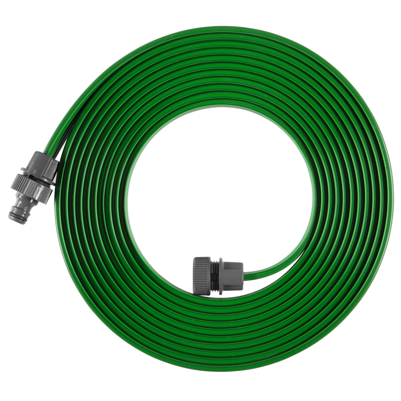 Tubo irrigatore con attacchi verde da 7,5 metri