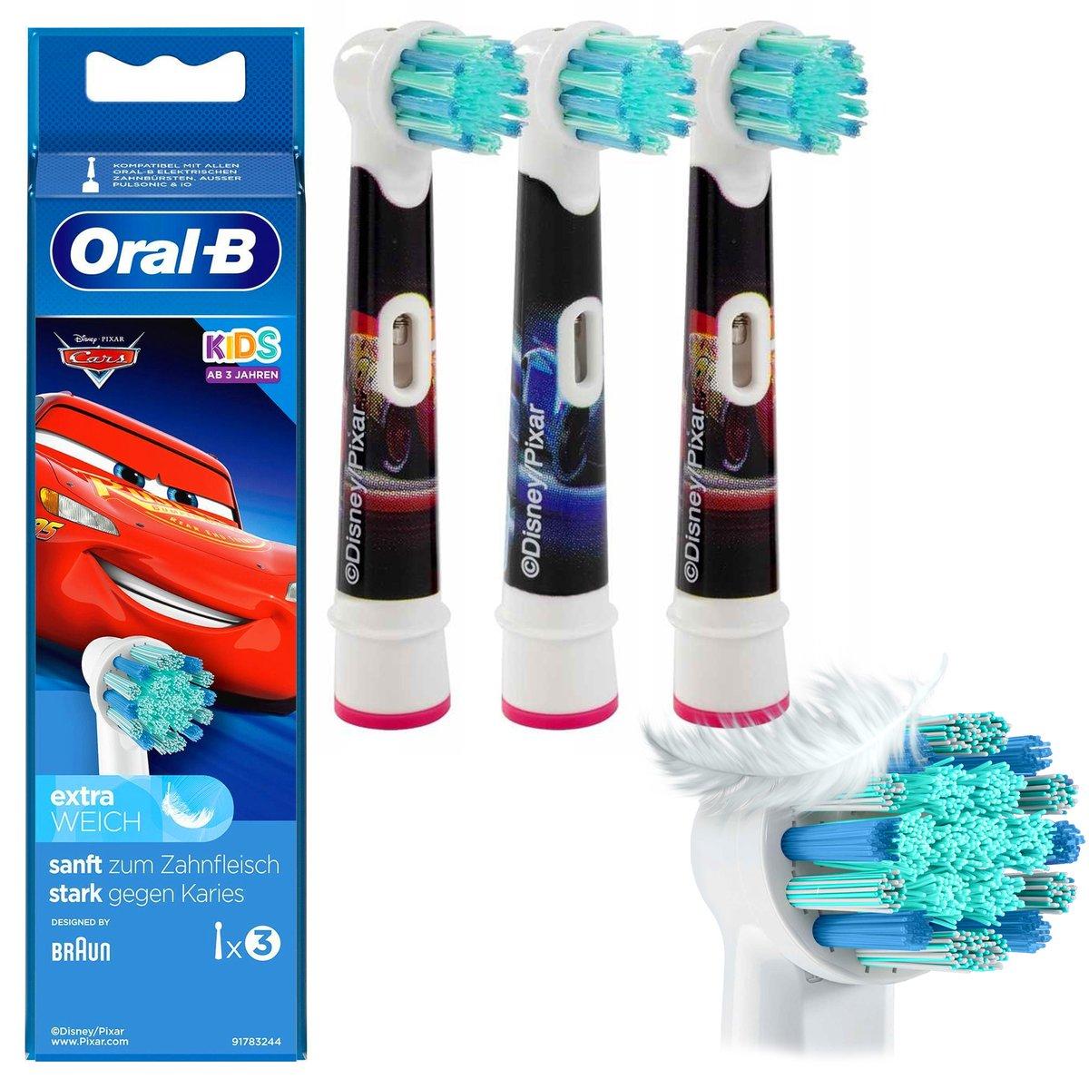 ORAL-B CARS 3-PACK KOCWKI DO SZCZOTECZKI ELEKTRYCZNEJ