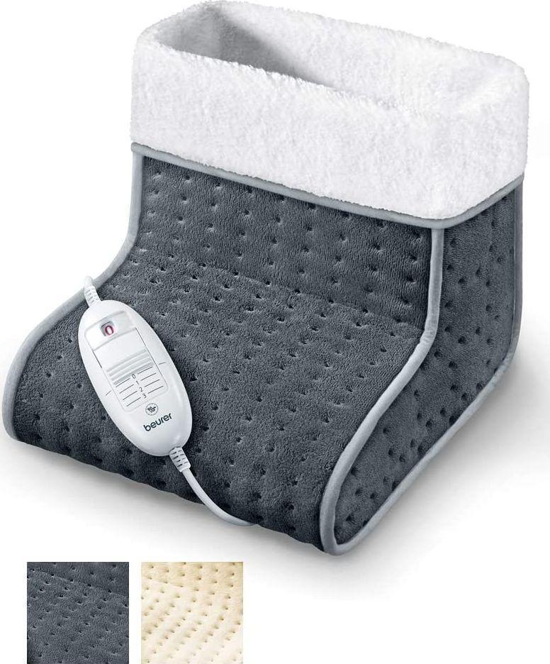 Beurer FW 20 Cosy scaldapiedi elettrico scaldapiedi con 3 livelli di temperatura grigio