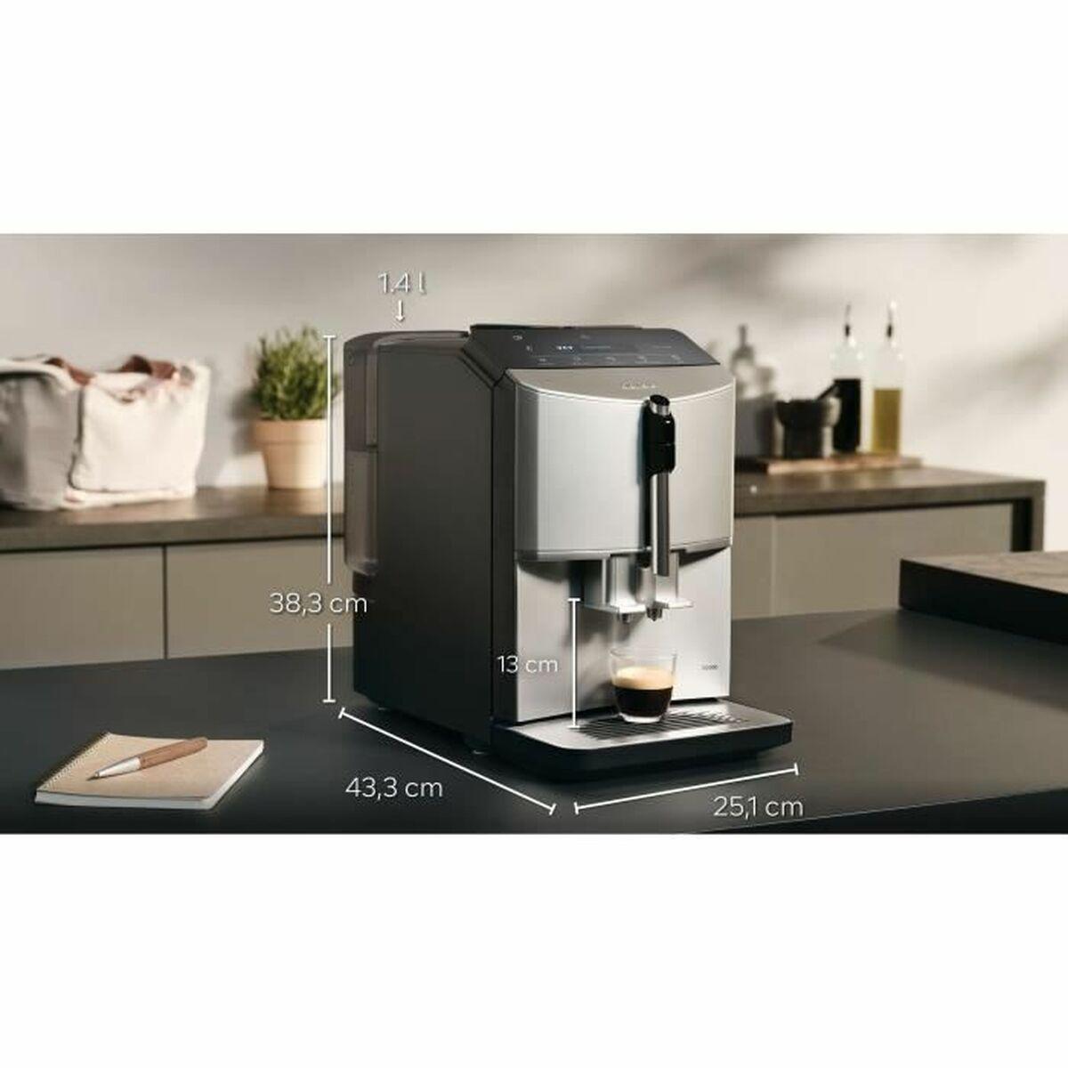 Siemens TF303E07 EQ.300 macchina da caffÃƒÂ¨ completamente automatica argento/nero