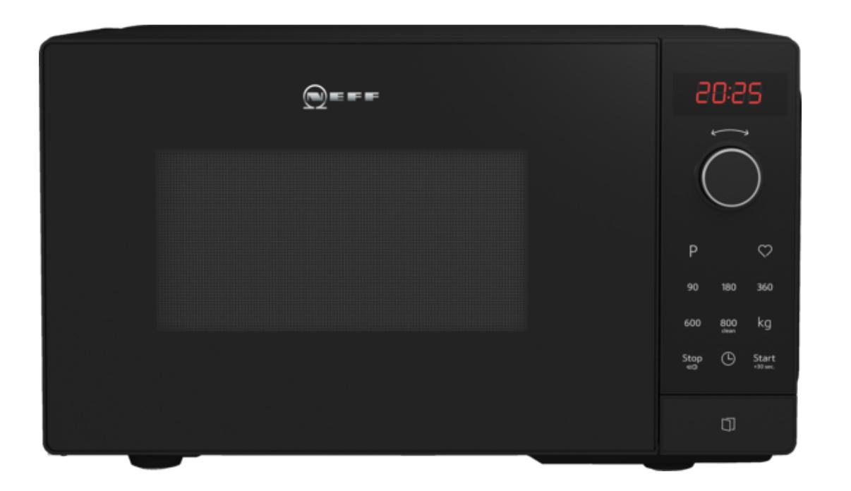 Neff FLAWG20S2 forno a microonde Superficie piana Solo microonde 20 L 800 W Nero
