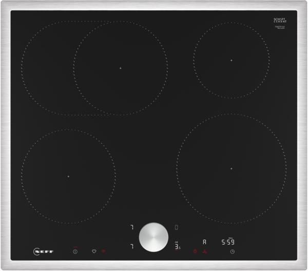 Neff T56STF1L0 piano cottura Nero Da incasso 60 cm Piano cottura a induzione 4 Fornello(i)