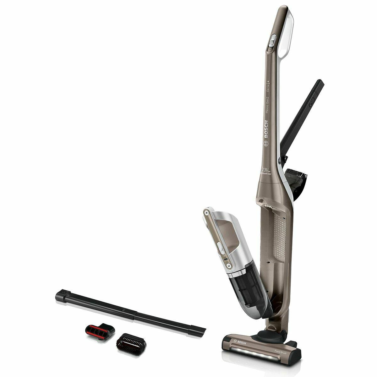 Bosch BBH3ALL23 scopa elettrica Aspirapolvere a bastone 2 in 1 Batteria Secco Senza sacchetto 0,4 L Champagne, Metallico (BBH3A