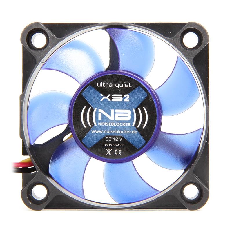 Noiseblocker BlackSilentFan XS-2 Case per computer Ventilatore 5 cm Nero Blu (Noiseblocker BlackSilent Fan XS2 - 50mm 4000rpm)