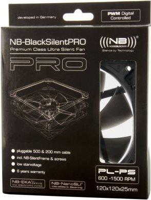 Noiseblocker NB-BlackSilent Pro Case per computer Ventilatore 14 cm Nero (Noiseblocker BlackSilent Pro Fan PK-PS - 140mm)