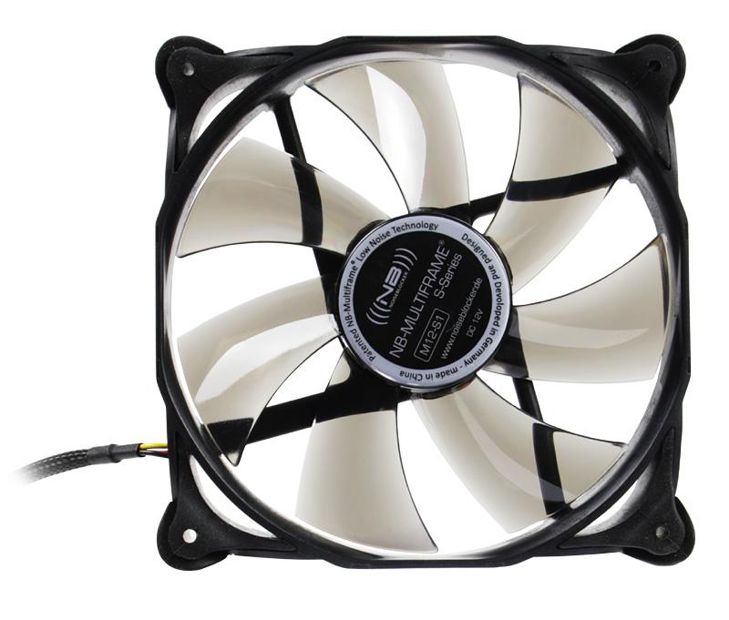 Noiseblocker M12-S2 sistema di raffreddamento per computer Case per computer Ventilatore Nero, Grigio (Noiseblocker Multiframe