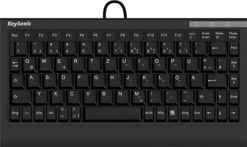 KeySonic ACK-595C+ tastiera USB QWERTY Inglese US Nero