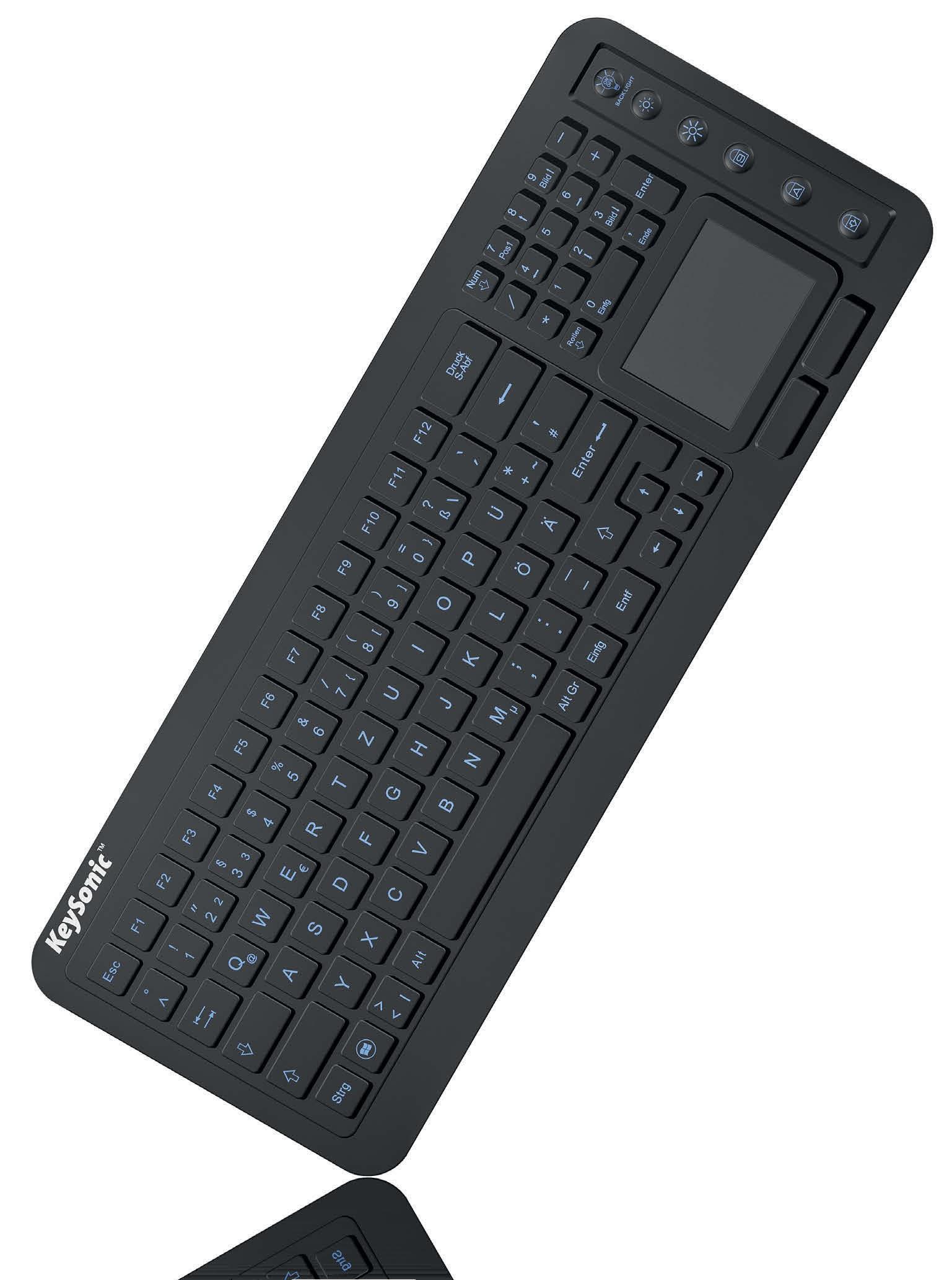 KeySonic KSK-6231INEL tastiera USB QWERTZ Tedesco Nero