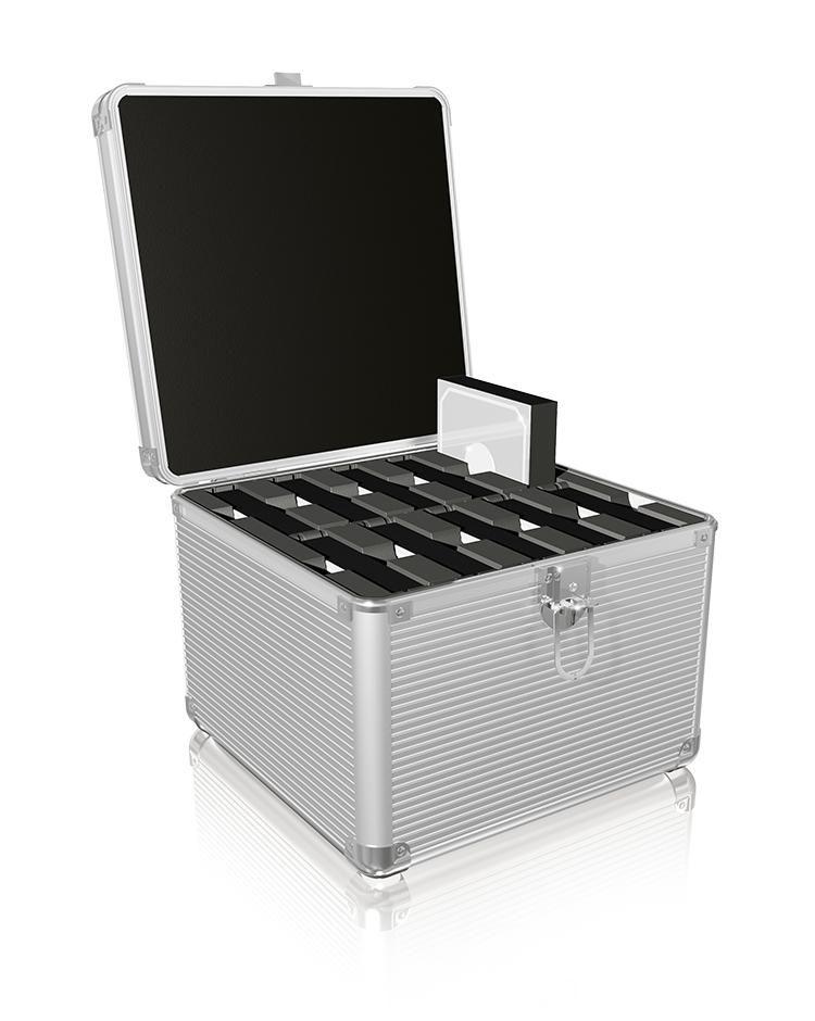 ICY BOX IB-AC628 Valigia Metallo, Plastica Argento (IcyBox Protection Suitcase for 2.5 and 3.5 Hard Drives - Aluminium)