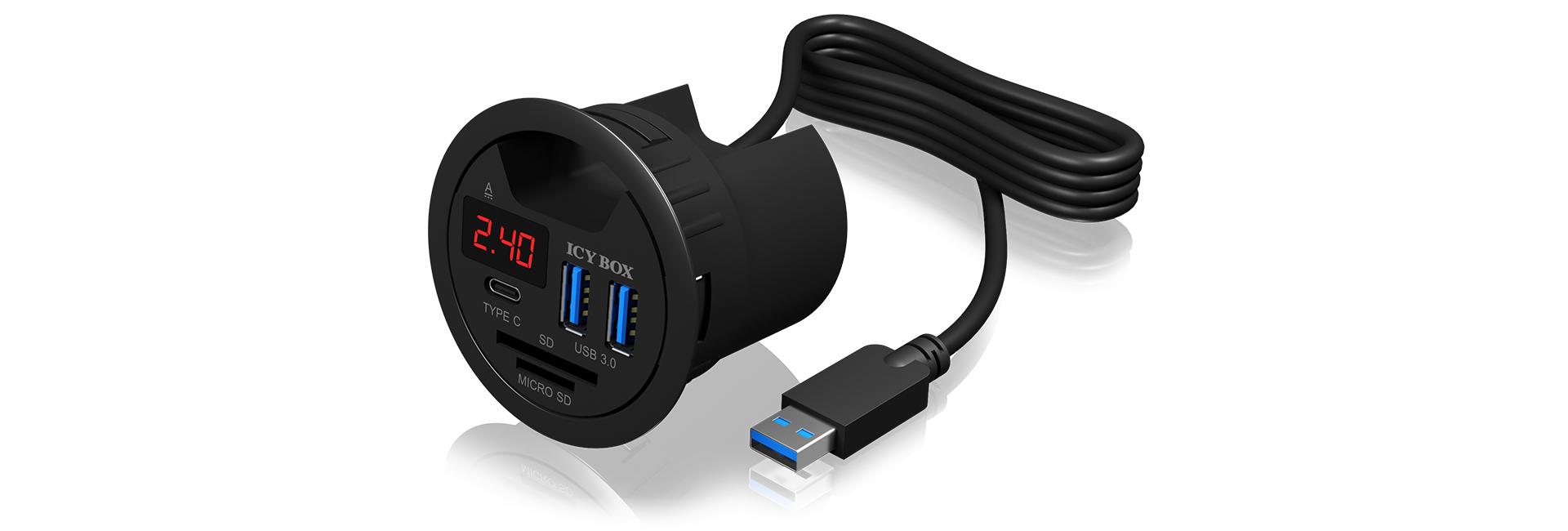 RaidSonic IB-HUB1404 hub di interfaccia USB 3.0 3.1 Gen 1 Type-A 5000 Mbit/s Nero (RaidSonic ICY BOX IB-Hub1404 - hub - 3)