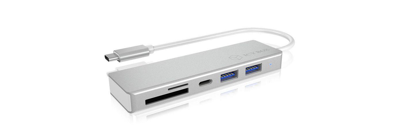 ICY BOX IB-HUB1413-CR USB 3.2 Gen 1 (3.1 Gen 1) Type-C Argento