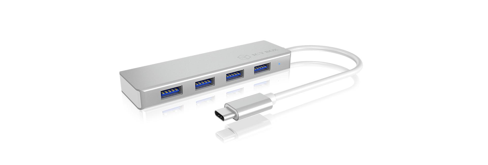Ã¢â‚¬Â¢ USB Type-CÃ¢â€žÂ¢ Hub mit vier weiteren AnschlÃƒÂ¼ssen Ã¢â‚¬Â¢ 4x USB 3.0 Type-A mit einer