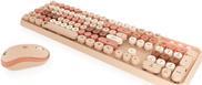 Set desktop KEYSONIC Office Windows QWERTZ, wireless, multicolore, gommato.