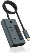 ICY BOX USB 3.2 Gen2 HUB 4 porte 1xUSB-C PD 20W, 3xUSB-C3.2(Gen2)