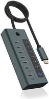 ICY BOX Hub USB 3.2 7 porte USB-C 1xUSB-C PD 20W, 6xUSB-C3.2 (Gen2)