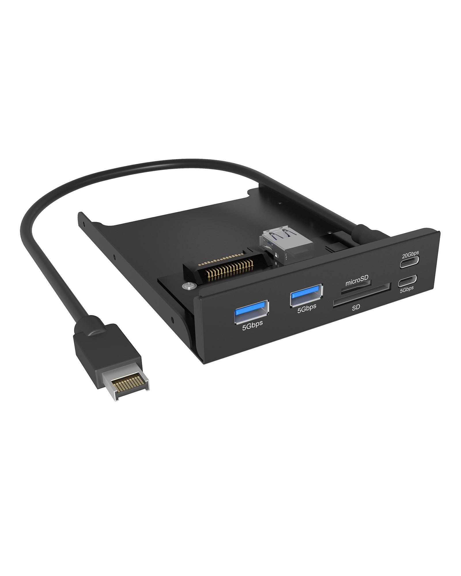 ICY BOX IB-HUB1419-i3 8,89 cm (3.5") Nero