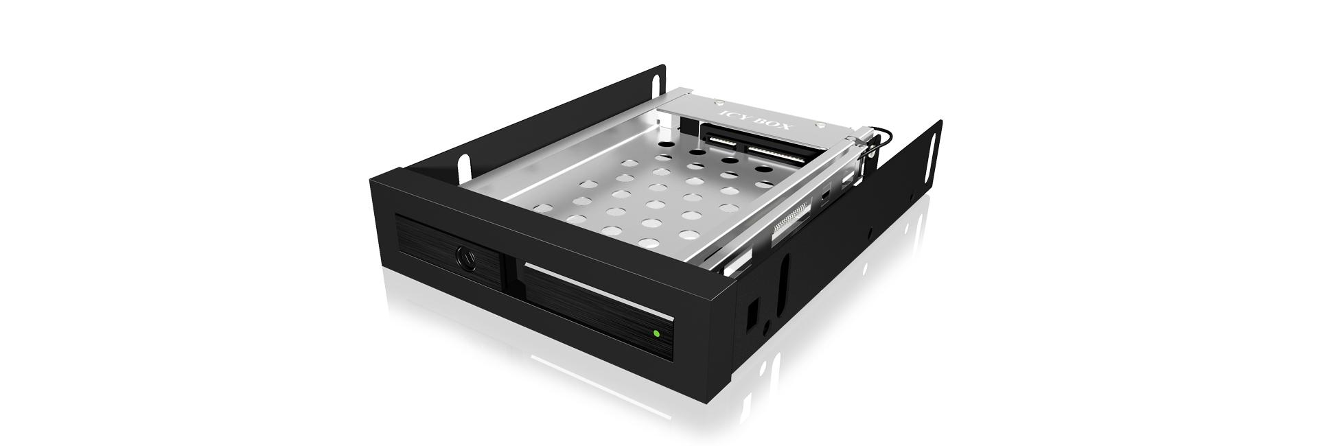 Aluminimum Fronttr mit Schloss Stabiler Metall Rahmen Schneller Festplatteneinbau und Wechsel ohne Trger 25" SATA Festplatte