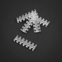 Pettine per cavi a 12 slot 3 mm piccolo - trasparente - set da 5