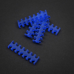 Pettine per cavi a 14 slot 3 mm piccolo - blu - set di 5
