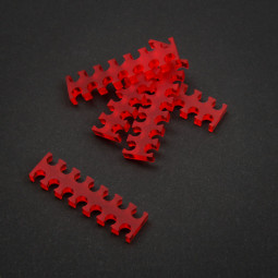 Pettine per cavi a 14 slot 3 mm piccolo - rosso - set da 5