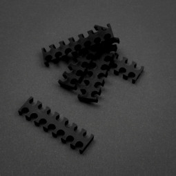 Pettine per cavi a 14 slot 3 mm piccolo - nero - set di 5