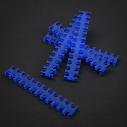 Pettine per cavi a 24 slot 3 mm piccolo - blu - set di 5