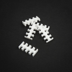 Pettine per cavi a 8 slot largo 4 mm - bianco - set di 5