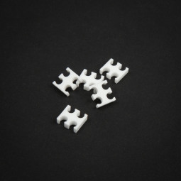 Pettine per cavi a 4 slot 3 mm piccolo - bianco - set di 5
