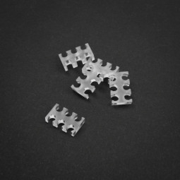 Pettine per cavi a 6 slot 3 mm piccolo - trasparente - set da 5