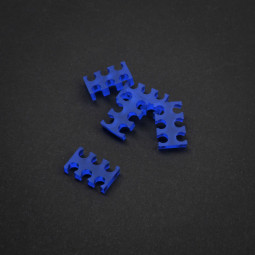 Pettine per cavi a 6 slot largo 4 mm - blu - set da 5