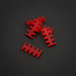 Pettine per cavi a 8 slot 3 mm piccolo - rosso - set da 5