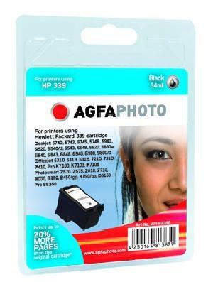 AgfaPhoto APHP339B cartuccia d'inchiostro Nero (Ink Black HP No. 339 - Pages 860 34ml - Standard APStand - Warranty 36M)