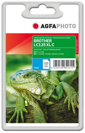AgfaPhoto APB125CD cartuccia d'inchiostro Ciano (Ink Cyan LC125XLC - Pages 1200 16ml - Standard - Warranty 36M)