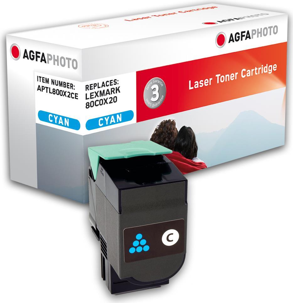 Agfafoto - ciano - compatibile - cartuccia toner (alternativa a: lexmark 80c0x20, lexmark 800x2) - per lexmark cx510de, cx510de