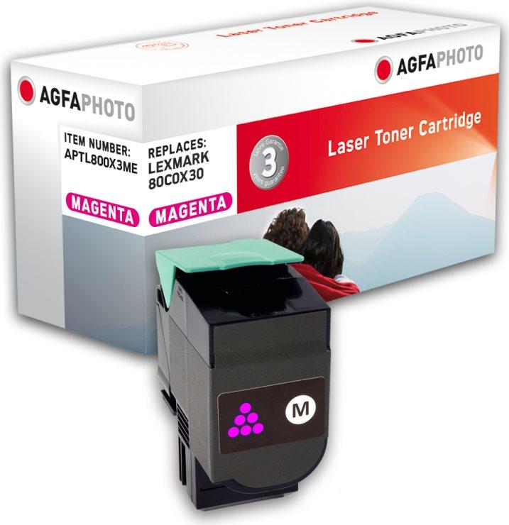 Agfafoto - magenta - compatibile - cartuccia toner (alternativa a: lexmark 80c0x30, lexmark 800x3) - per lexmark cx510de, cx510